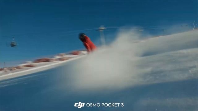 Кинематографичный сноубординг в движении Osmo Pocket 3 с динамическим размытием в движении смотреть онлайн