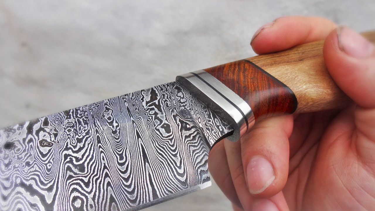 Изготовление ножа из дамасской стали
