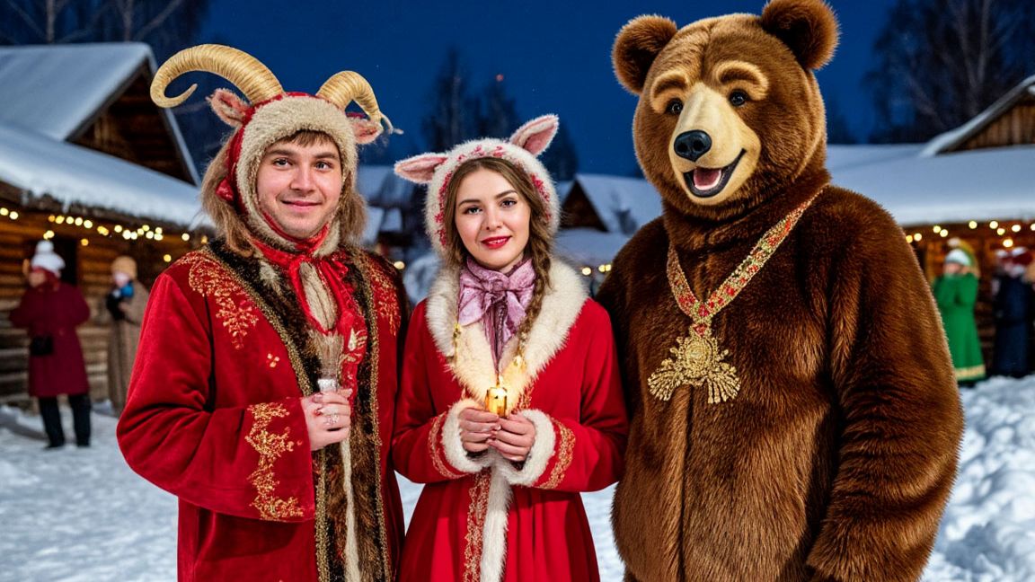 ©Святочные гуляния. Сергей Весенин-стихи смотреть онлайн