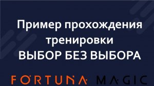 Пример прохождения тренировки ВЫБОР БЕЗ ВЫБОР