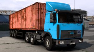 512 / ЕTS2 1.57 / MAZ 6422 / На загрузку с новым полуприцепом.