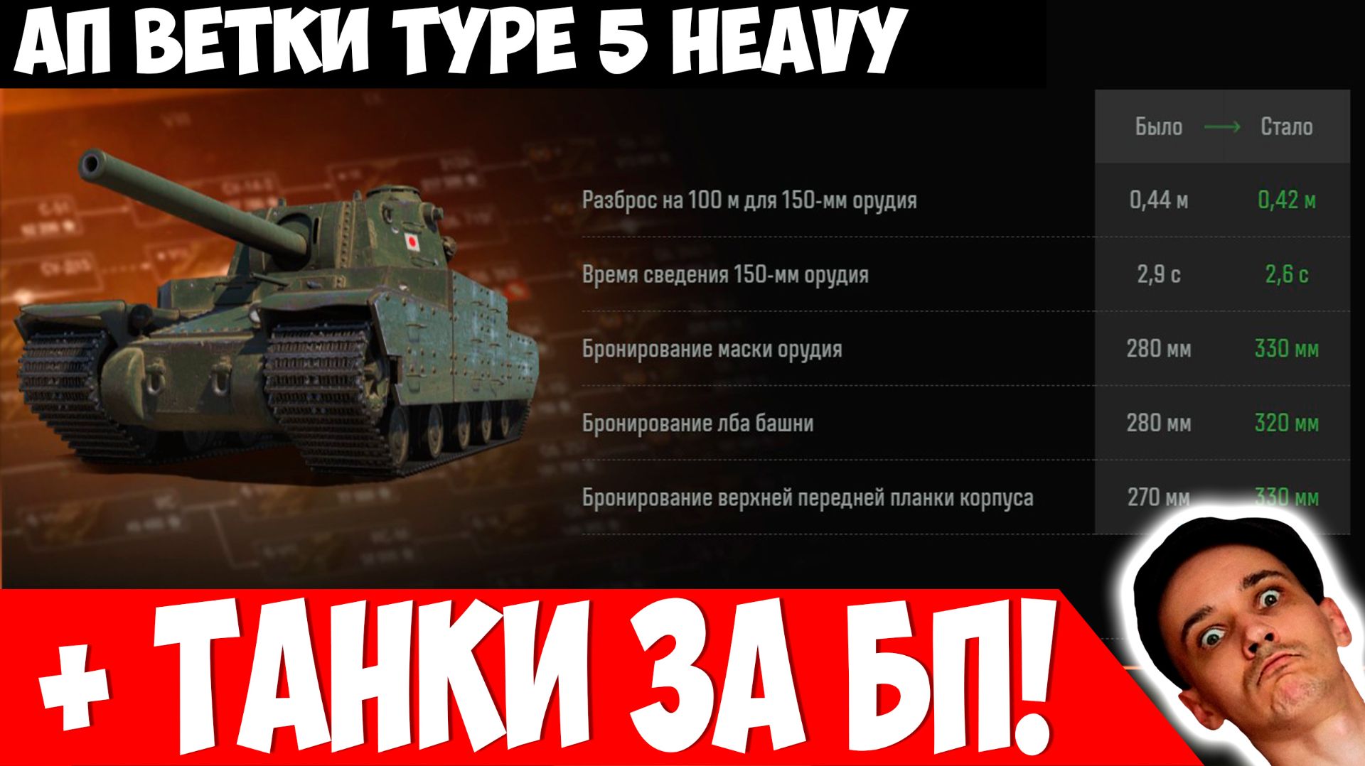 АП Ветки Type 5 Heavy + Танков за БП! Будет Интересно? смотреть онлайн