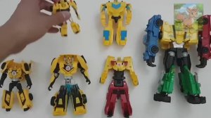 Роботы-трансформеры в замаскированных игрушках перестают двигаться и объединяют силы Super bee и Bum