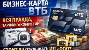 БИЗНЕС-КАРТА ВТБ 💼 Вся правда, тарифы и комиссии | Стоит ли открывать ИП и ООО?