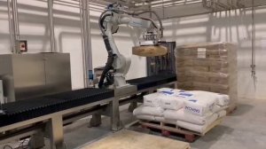 Укладка мешков с помощью шестиосевого робота INOVANCE