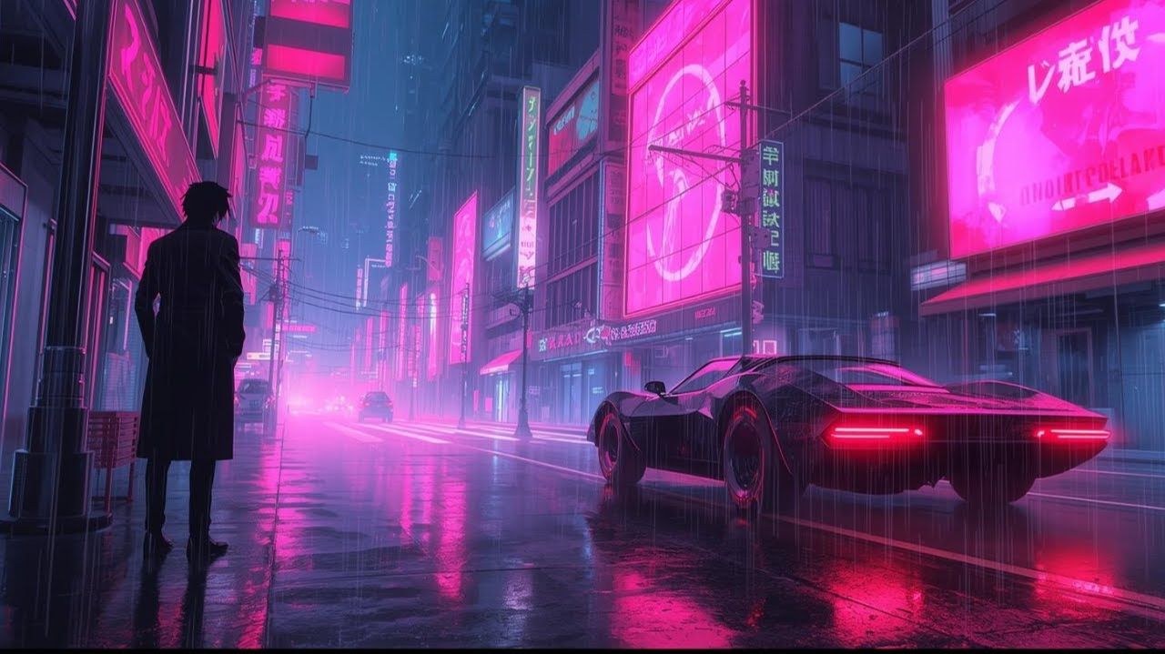 Night Shift Drive 🌙 Neon Rain & Chill Music смотреть онлайн