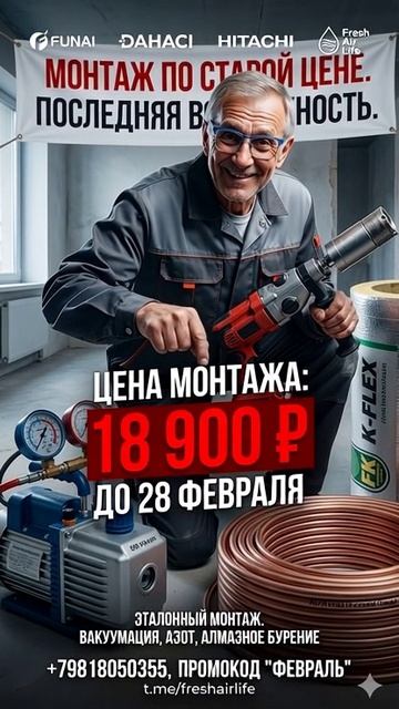 Монтаж кондиционера в Санкт-Петербурге смотреть онлайн