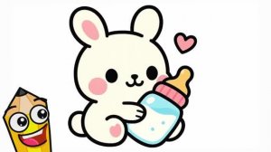 КАК НАРИСОВАТЬ ПРОСТОГО МИЛОГО МАЛЕНЬКОГО ЗАЙЧИКА В СТИЛЕ КАВАЙИ 🍼