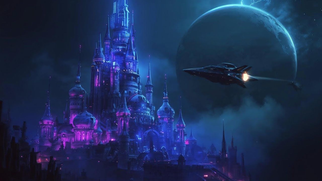 Cyberpunk Ambient Mix Haunting Synths, Deep Reverb & Neon Atmospheres Cybercastle Soundscape смотреть онлайн