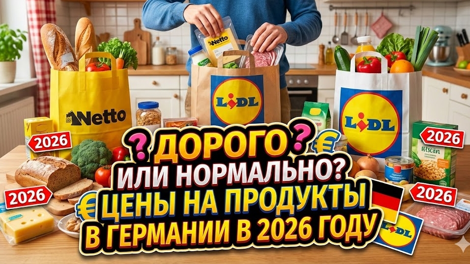 наша жизнь в Германии 🇩🇪: сколько стоит еда в Германии 🇩🇪. Распаковка продуктов и реальные цены смотреть онлайн