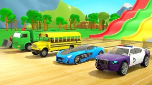 Веселые мультяшки про машинки. Веселые мультяшки для детей и малышей. Веселые песенки для малышей.