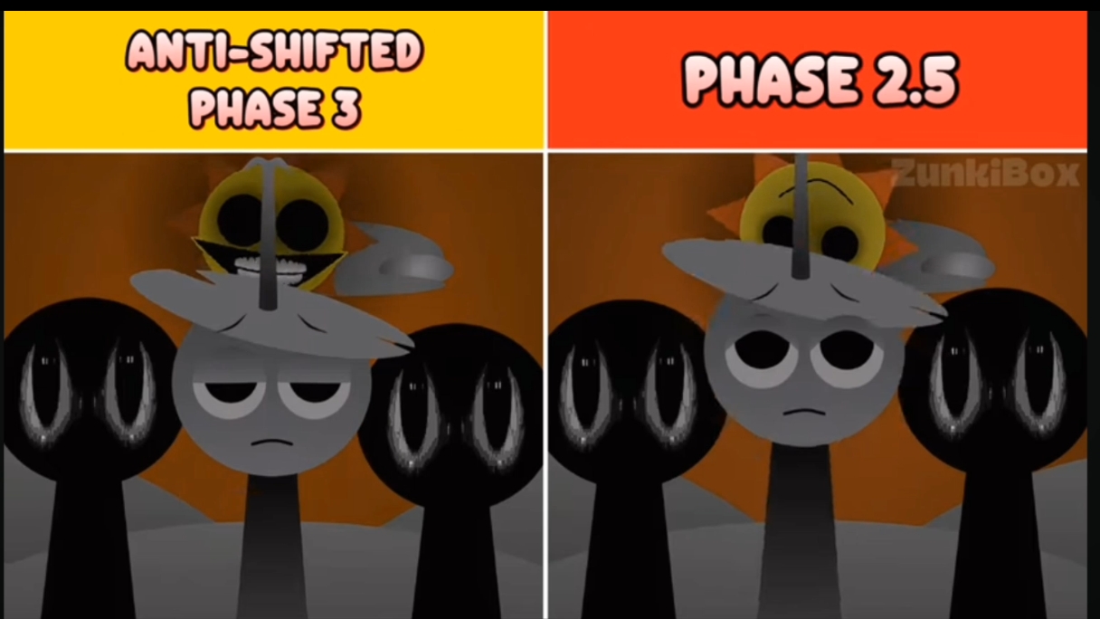Sprunki Anti Shifted Phase 3.               Vs          Sprunki Anti Shifted Phase 2.5 и миксc
