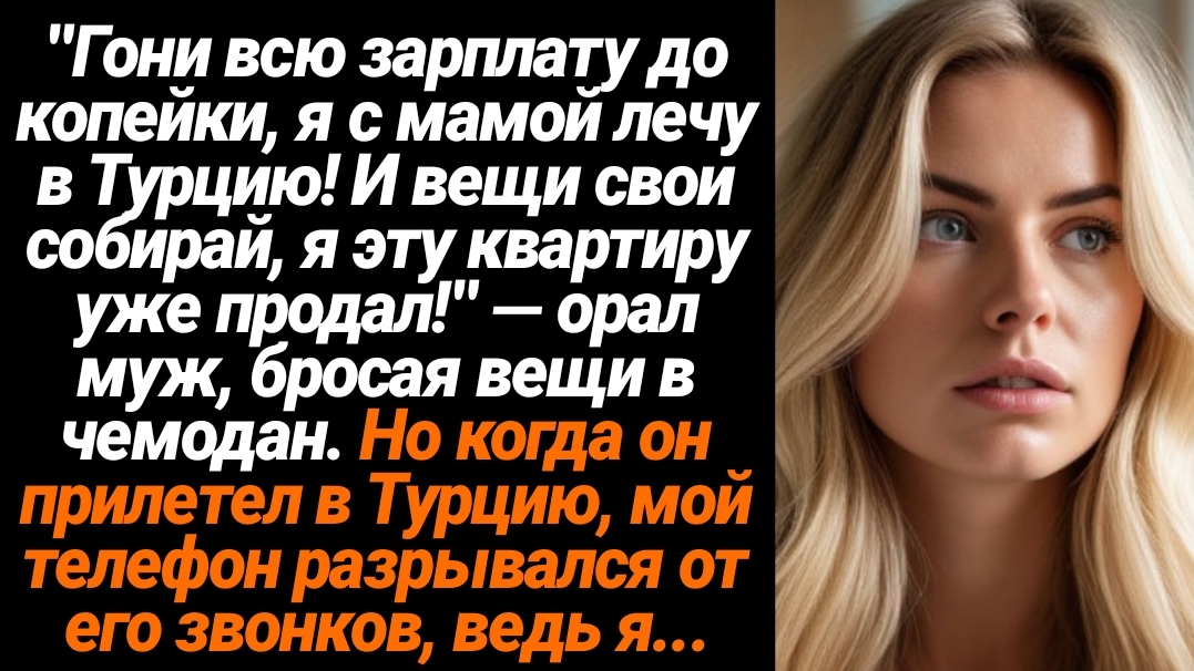 Жизненные Истории/Гони всю зарплату до копейки, я с мамой лечу в Турцию!- орал муж, бросая вещи смотреть онлайн