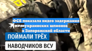 ФСБ показала видео задержания украинских шпионов в Запорожской области