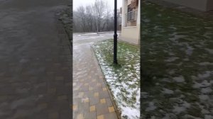 ЖК Кипарис Сукко на редкость суровой зимой: дворы, аллеи, бассейны, детские площадки, стройка и снег