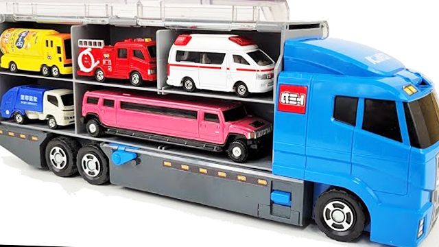 Мультики для детей про машинки. Автовоз с маленькими машинками внутри. Смотреть Мультики для малышей смотреть онлайн