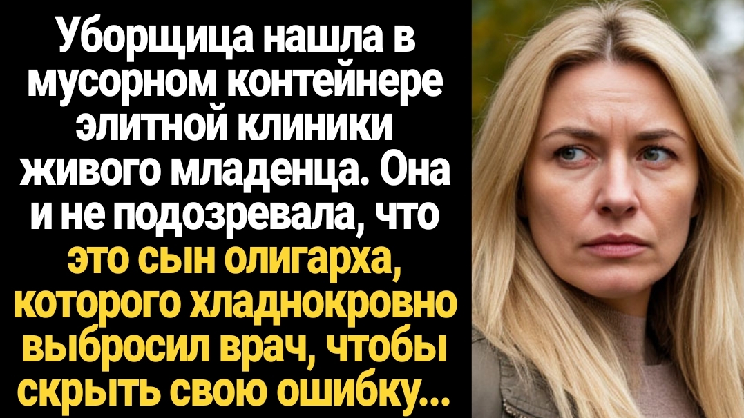ИСТОРИИ ИЗ ЖИЗНИ/Уборщица нашла в мусорном контейнере элитной клиники живого младенца. Она и не подо смотреть онлайн
