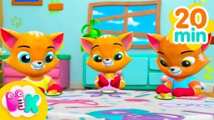 Drei Kleine Kätzchen  Miau, Miau, Miau  Lieder für Kinder | HeyKids Kinderlieder TV