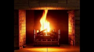 Огонь горит в камине