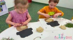 "Снеговик" мукасолька у детей младшей группы Funny Ant Malahovka