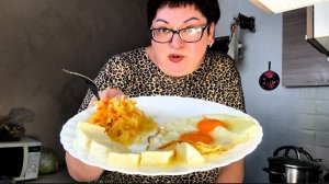 Готовлю вкусный перекус перед завтраком!Я ем это и  сытая буду и худеть буду