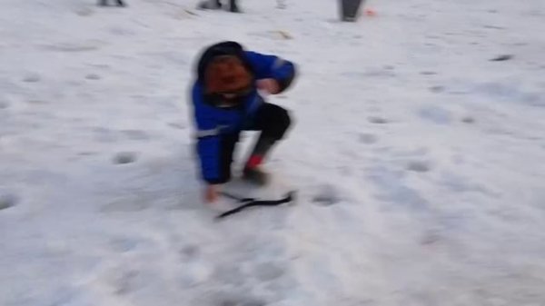 Морозное утро, зарыбление водоёма и поимки форели!!!