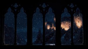 Вид из окна Средневекового замка. ❄ ФОН ДЛЯ ПРОЕКТОРА: для сна, учебы и концентрации