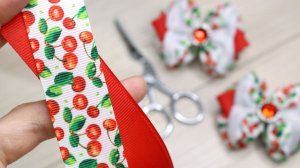 Мастер-класс весёлых бантов из ленты с рисунком