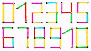 Числа от 0 до 10 из Магнитного Конструктора. Цифры для Детей!