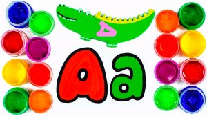 Рисуем Английские Буквы. Животные на Английском для Детей.