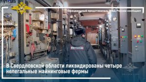 В Свердловской области ликвидированы четыре нелегальные майнинговые фермы