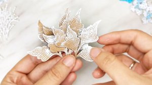 Как я делаю снег и иней на веточках и листьях. Декор для открытки своими руками. DIY