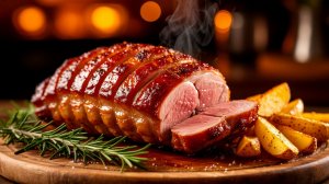 МЯСО ТАЕТ ВО РТУ! Секрет сочной свиной корейки в духовке. Свинина гармошкой с картофелем.