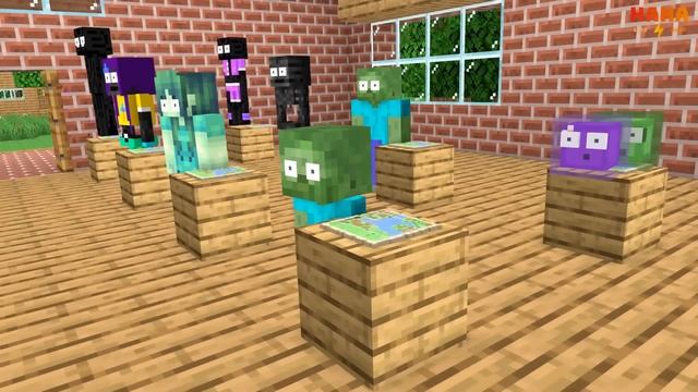 Веселый класс Херобрина Часть 2 (анимация Minecraft) смотреть онлайн