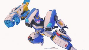 Метал Кард бот Блю Коп Я синий.