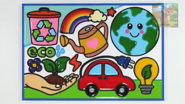 Спасите землю, защита окружающей среды, раскраска и роспись по желе - идеи подарков из желе своими р смотреть онлайн