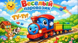 ВЕСЕЛЫЙ МУЛЬТИК ПРО ПАРОВОЗИК ТУ-ТУ. ДЕТСКАЯ ПЕСЕНКА.