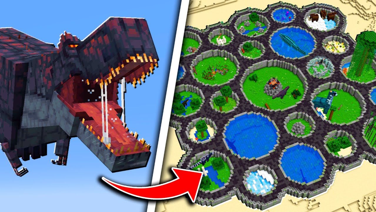 Я Поймал НАСТОЯЩИХ ДИНОЗАВРОВ в Майнкрафт Хардкор и ПОСТРОИЛ для Них ЗООПАРК! Minecraft Дакплей смотреть онлайн