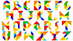 Английский Алфавит из Танграма.