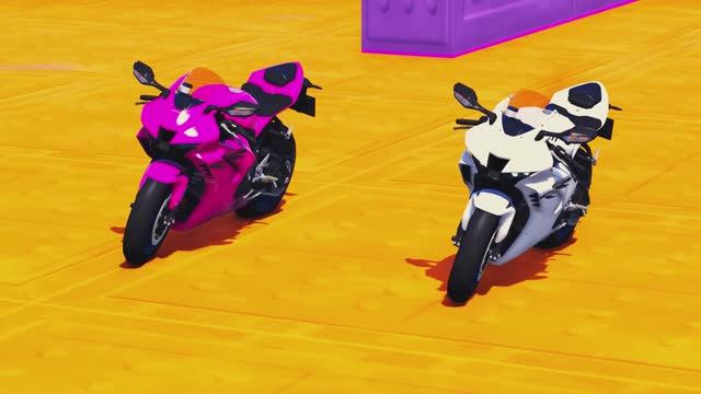 СУПЕР‑ГЕРОИ на спорткарах и мотоциклах покоряют трассу с препятствиями — прыжки, барьеры, ловушки! смотреть онлайн