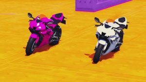 СУПЕР‑ГЕРОИ на спорткарах и мотоциклах покоряют трассу с препятствиями — прыжки, барьеры, ловушки!