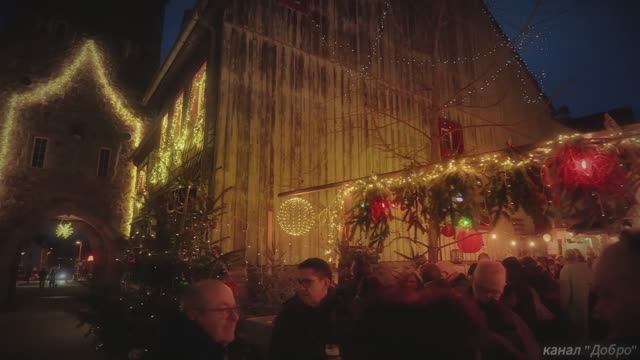 🎄 Бад-Мюнстерайфель, Германия на Рождество🎄 Уютная вечерняя прогулка по Старому Городу ✨🎄4K смотреть онлайн