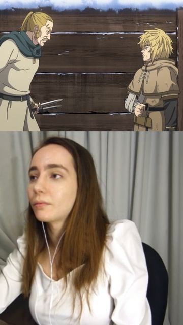 рожа у тебя злодейская !!! #сагаовинланде #рек #торфинн #аниме #реакциянааниме #реакция