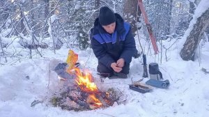 Костёр в мороз.