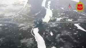 Уничтожение переправы ВСУ с применением ФАБ-500 в Харьковской области