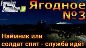Farming Simulator 25. Ягодное №3. Наёмник или солдат спит - служба идёт.