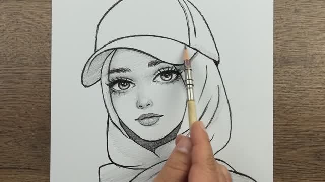 Как нарисовать красивую девушку карандашом в красивой кепке смотреть онлайн