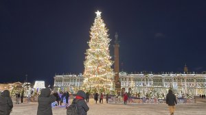 Петербург 2026г 🎄🎉✨ Атмосфера праздника. Главная елка на Дворцовой площади