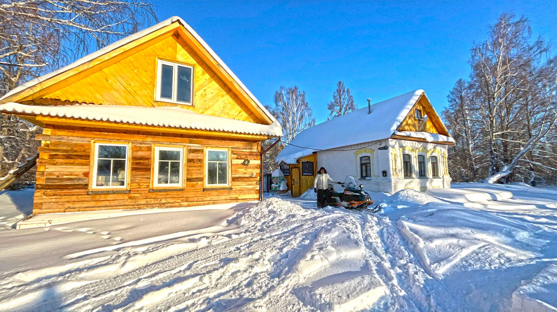 Жизнь среди снегов в тихой деревне. Вернулся к делам после болезни. Труд и отдых среди природы смотреть онлайн