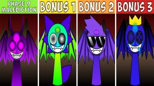 INCREDIBOX SPRUNKI🎵: ВСЕ ПЕРСОНАЖИ ФАЗЫ 9💀 MALEDICTION😈! АДСКИЙ АРСЕНАЛ ПОЛНОСТЬЮ!🔥🤯